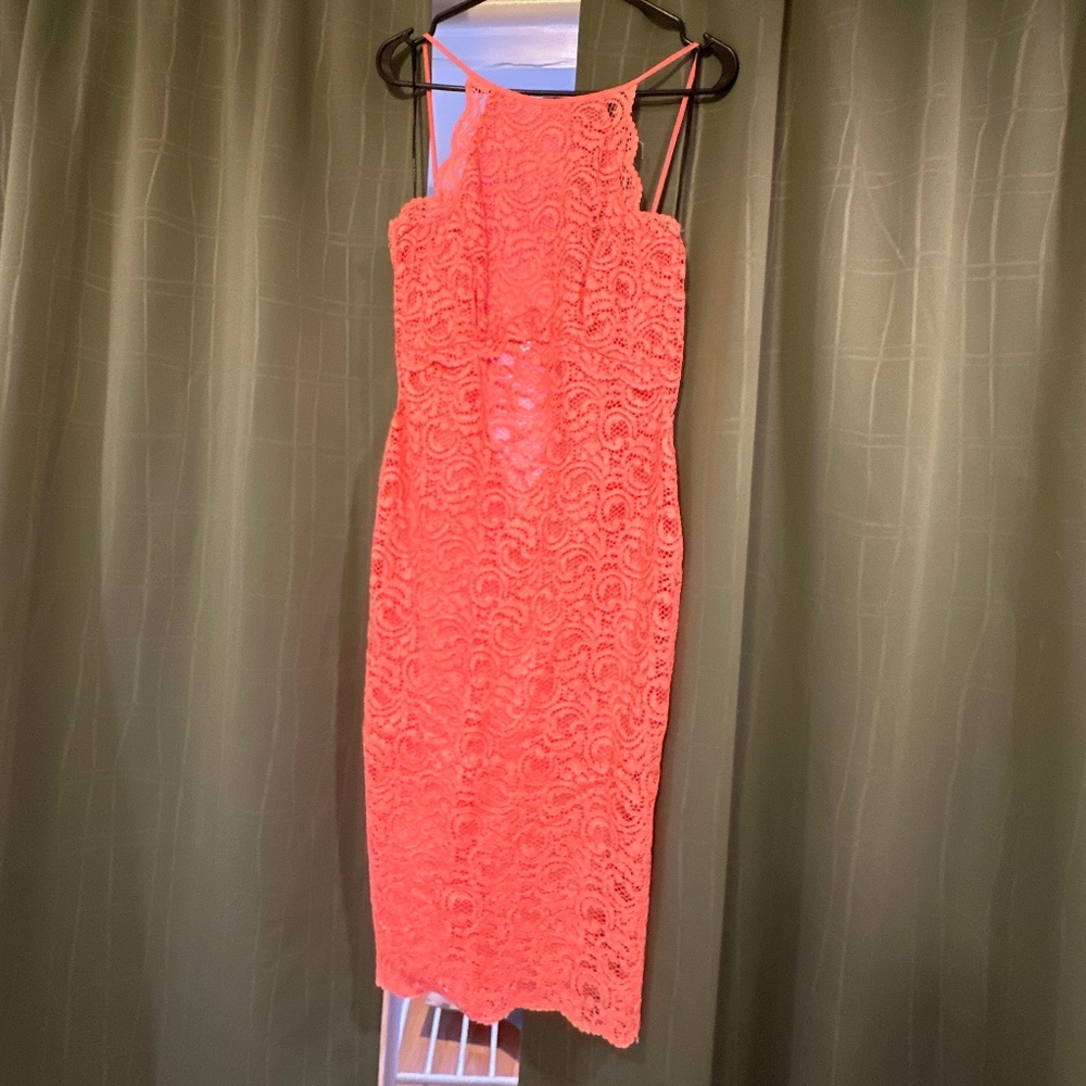 Lace pink dress